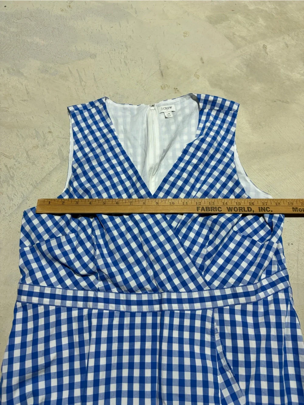 J. Crew Blue and White Gingham Dress 18